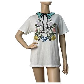Gucci Embroidery Sequin Collar T-shirt Top Sz.M Pre-owned Other