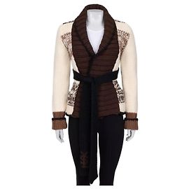 Vintage Strickjacke mit Gürtel von Saint Laurent – Größe M gebraucht Andere