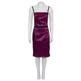 Vestido sem mangas de cetim roxo Dolce & Gabbana Tamanho 40fr/L usado Outro