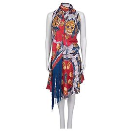 Alexander McQueen Seidenfransenkleid - Größe 38/M Gebraucht Andere