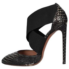 Alaïa Tacchi a Stiletto in Pelle Nera in Pitone Taglia 39 Usati Altro