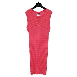 Chanel Pink Textured Knit Dress  Sz.36 Pre-Owned Other