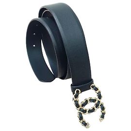 Chanel Black Lambskin Chain CC Belt Pre-Owned Other