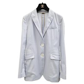 Gucci Light Blue Cotton Jacket Sz.40 Pre-Owned Other