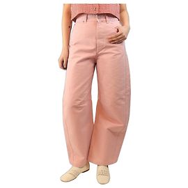 Loewe Pantaloni rosa a gamba larga - taglia UK 8 Rosa