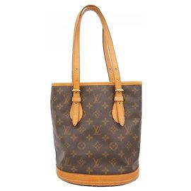 Louis Vuitton Monogram Bucket PM Tote Bag Braun