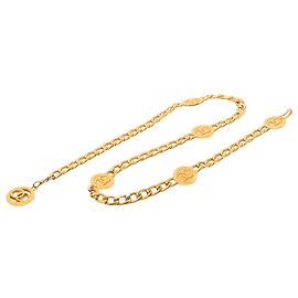 Chanel Gold CC vergoldeter Kettenlink-Gürtel Golden