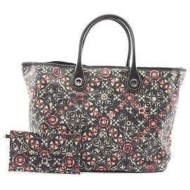 Chanel Black CC Coated Canvas Tote Black