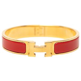 Pulsera PM Clic H de esmalte rojo estrecho Hermès Otro