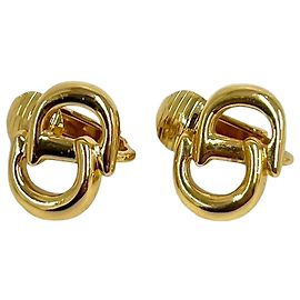 Pendientes de clip en oro dorado con logo CD de Dior Dorado