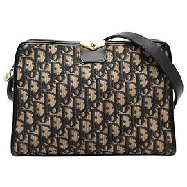 Bolsa de Ombro Dior Blue Diorissimo Trotter em Lona Azul Azul marinho