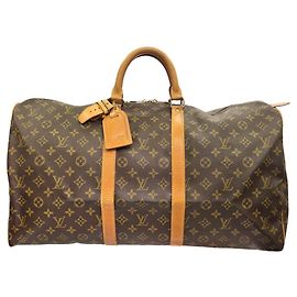 Sac Boston Keepall 55 Monogram Louis Vuitton Marron