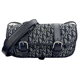 Borsa a Spalla Trotter Navy Christian Dior Nero