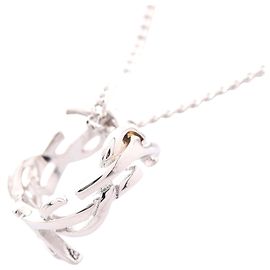 Yves Saint Laurent Collar Cassandra de Acero Inoxidable Saint Laurent Plata Metálico
