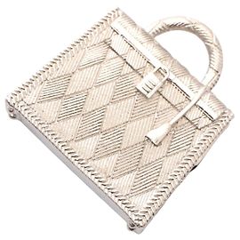 Hermès Pendentif Kelly Curiosité en Acier Inoxydable Hermes Argenté Métallisé