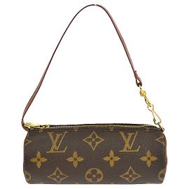 Pochette Papillon Mini in Tela Monogram Louis Vuitton Marrone