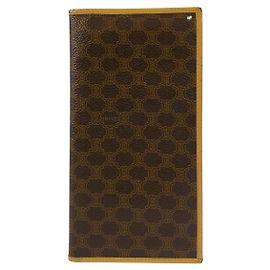 Céline Celine Macadam Brown PVC Long Wallet Brown