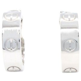 Pendientes Cartier Love K18WG Oro Blanco Plata Metálico