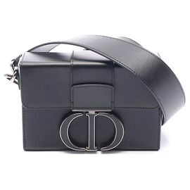 Borsa a Spalla in Pelle Dior 30 Montaigne Nero