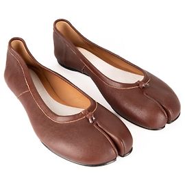 Maison Martin Margiela Bailarinas Tabi de cuero marrón Maison Margiela Mujer EU 36 Castaño