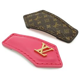 Set di 2 mini fermagli per capelli Louis Vuitton Marrone Monogramma