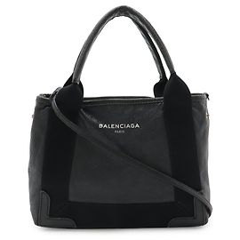 Balenciaga Navy Cabas XS Tote Bag Black