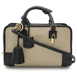 Sac à main Loewe Amazona 23 Anagram Noir Gris