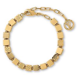 Pulseira Louis Vuitton Cube em metal dourado Dourado