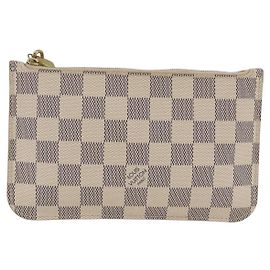 Louis Vuitton Neverfull Pochette Damier Ebene Small Blanco