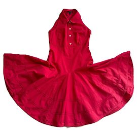 Louis Vuitton Kleid Rot Baumwolle Rot