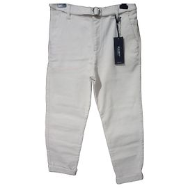 Autre Marque Calças Exibit com Cinto, Novas com Etiqueta Branco