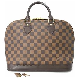 Louis Vuitton Alma Damier Ebene Handbag Brown Damier ebene