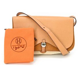 Sac Colorado MM Toile H Veche Liège d'Hermès Doré