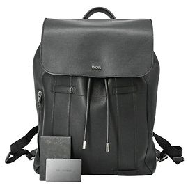 Christian Dior Mochila de cuero Dior Homme Negro