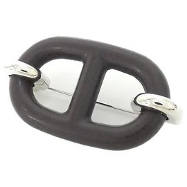 Spilla Chaine d'Ancre Hermès Marrone