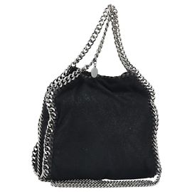 Autre Marque Falabella Chain Tasche von Stella McCartney aus Polyester 2way Schwarz 371223 Auth bs34159A Schwarz Silber