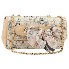 CHANEL Bolsa de Ombro Choco Bar com Corrente Satin Rosa Dourado CC Auth ARZ748SAV Rosa Dourado