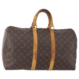 LOUIS VUITTON Bolsa Boston Monogram Keepall 45 M41428 LV Auth bs34073 Monograma