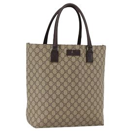 Borsa a mano GG Supreme in PVC beige e argento di GUCCI 131220 Auth ka3507 Argento Beige