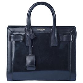 Sac De Jour Nano en cuir verni Saint Laurent Paris Noir Autre