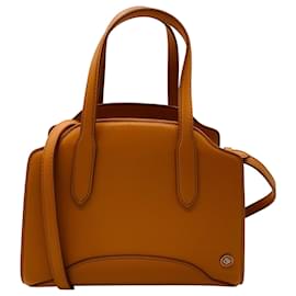 Loro Piana Tan Sesia Micro Smooth Satin Kalbsleder Handtasche Kamel