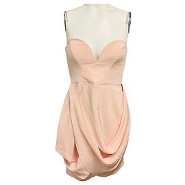Vestido mini de seda sin tirantes rosa claro Zimmermann Rosa