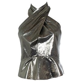 Isabel Marant, top halter metallico D'oro