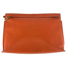 Bolso de mano de cuero naranja Loewe Anagram Naranja