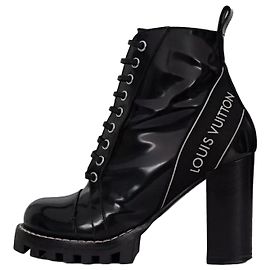 Louis Vuitton Star Trail Black Leather Ankle Boots Sz 37.5 Pre-owned Other