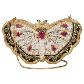 Judith Leiber Butterfly Crystal Clutch Bag Pre-owned Other