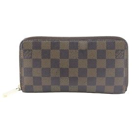 Louis Vuitton Damier Canvas Long Wallet Brown