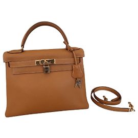 Bolsa Hermès Kelly em Togo marrom com hardware dourado 28 Marrom