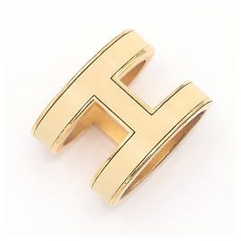 Colar Pendente Pop H da Hermès Dourado Cru