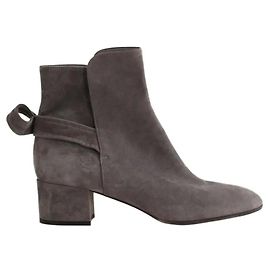 Botas Gianvito Rossi de cuero grises con hebilla Gris
